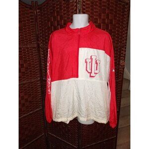 Vintage 90s Apex One Indiana Hoosiers Windbreaker jacket Spell Out XL NCAA